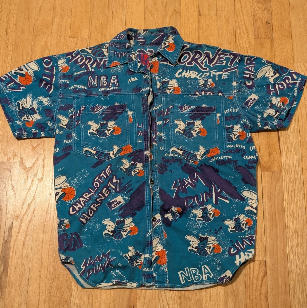 Pro Player Blue Charlotte Hornets Men's Shirt